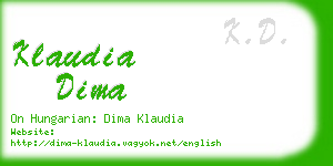 klaudia dima business card